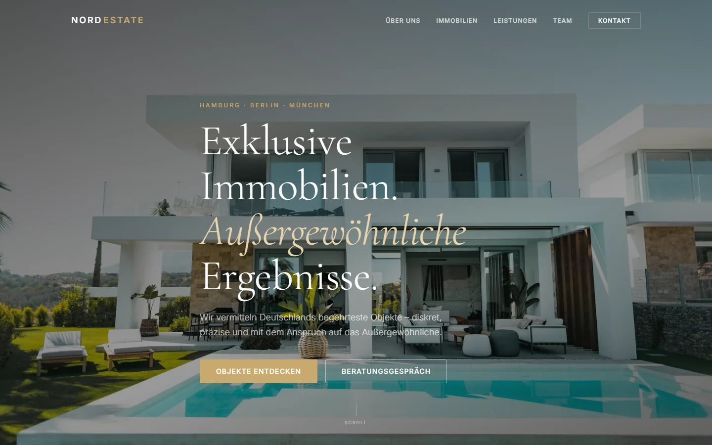 Vorschau der Beispiel-Website NordEstate